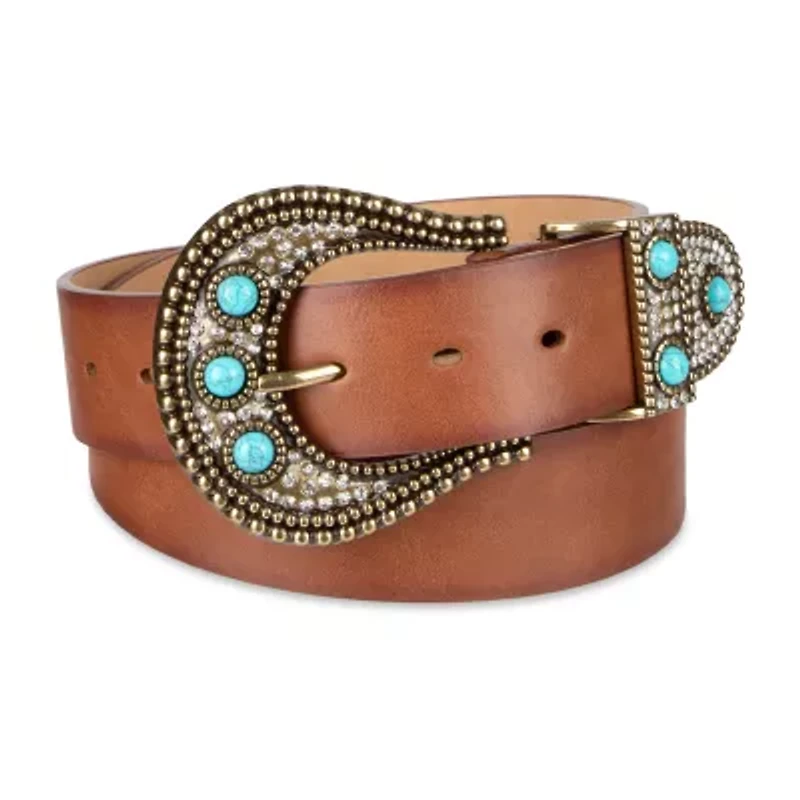 JS Jessica Simpson Turquoise With Hardware 1 Pair Womens Belt