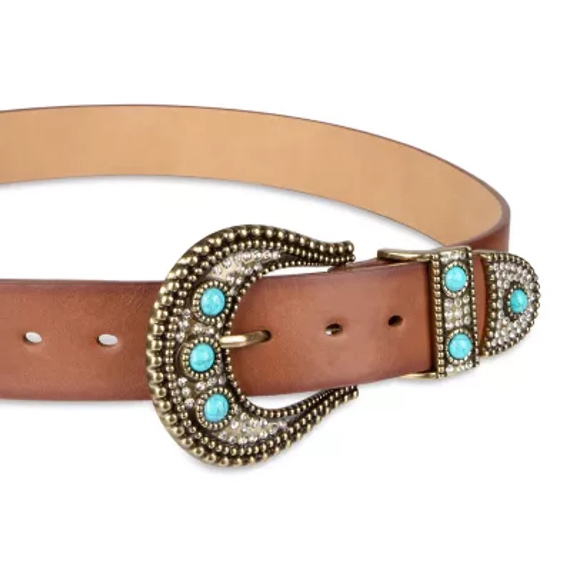 JS Jessica Simpson Turquoise With Hardware 1 Pair Womens Belt