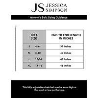 JS Jessica Simpson Diamond Chain Womens Belt