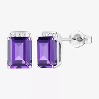 Gemstone Sterling Silver 9mm Stud Earrings