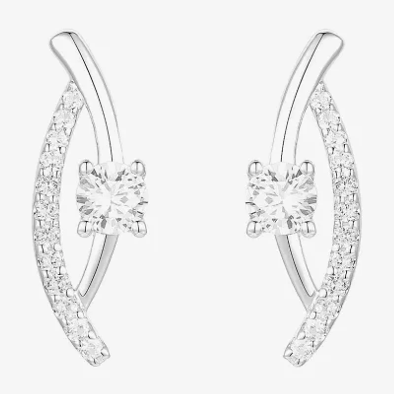 G-H / Vs2-Si1 Womens 1/3 CT. T.W. Lab Grown White Diamond 10K White Gold Drop Earrings