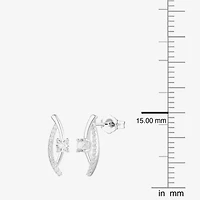 G-H / Vs2-Si1 Womens 1/3 CT. T.W. Lab Grown White Diamond 10K White Gold Drop Earrings