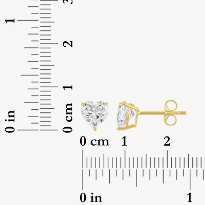 Yes, Please! Womens Lab Created White Sapphire Sterling Silver Heart 2-pc. Jewelry Set