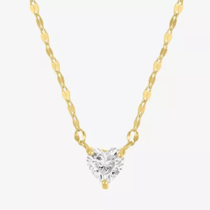 Yes, Please! Womens Lab Created White Sapphire Sterling Silver Heart 2-pc. Jewelry Set