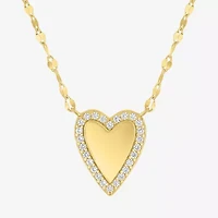 Yes, Please! Womens Lab Created White Sapphire 16 Inch Pendant Necklace