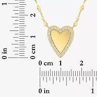 Yes, Please! Womens Lab Created White Sapphire 16 Inch Pendant Necklace