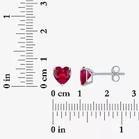 Yes, Please! Womens Lab Created Red Drusy Sterling Silver Heart 2-pc. Jewelry Set