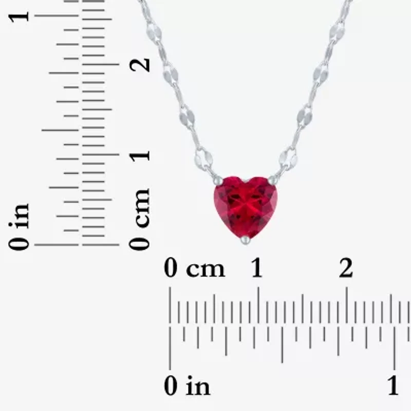 Yes, Please! Womens Lab Created Red Drusy Sterling Silver Heart 2-pc. Jewelry Set