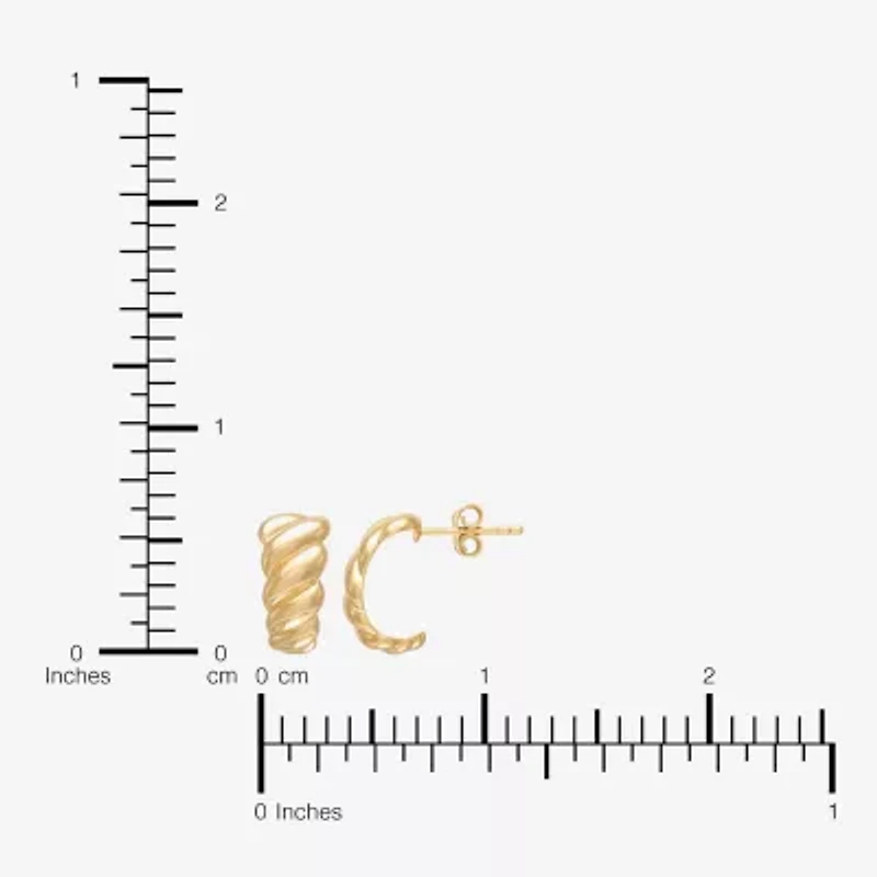 Silver Addiction Womens 14K Gold Over Silver 2 Pair Earring Set