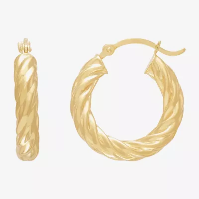 Silver Addiction Womens 14K Gold Over Silver 2 Pair Earring Set