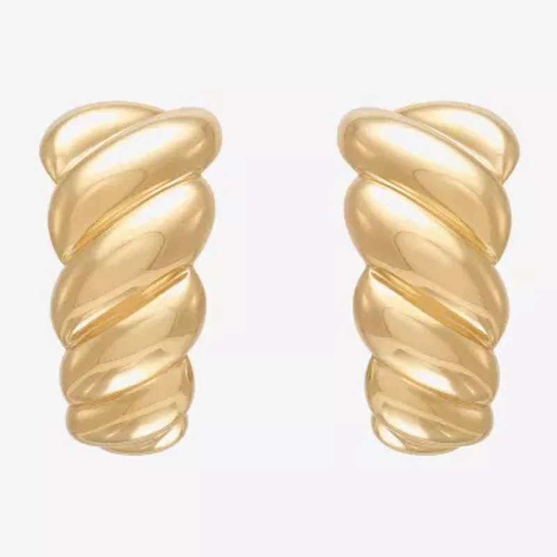 Silver Addiction Womens 14K Gold Over Silver 2 Pair Earring Set