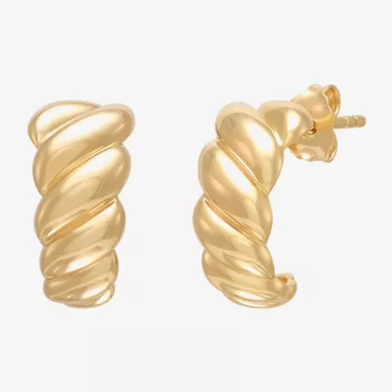 Silver Addiction Womens 14K Gold Over Silver 2 Pair Earring Set