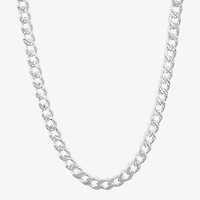Made in Italy Mens Sterling Silver 20 Inch Curb Chain Necklace