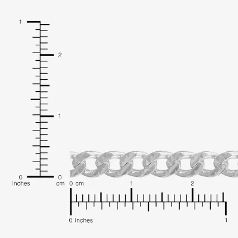 Made in Italy Mens Sterling Silver 20 Inch Curb Chain Necklace