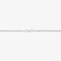 Made in Italy Womens Sterling Silver Inch Rope Chain Necklace