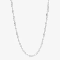 Made in Italy Womens Sterling Silver Inch Rope Chain Necklace