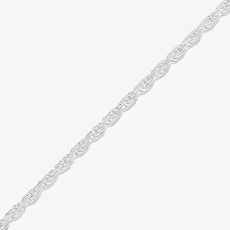 Made in Italy Mens Sterling Silver 24 Inch Rope Chain Necklace