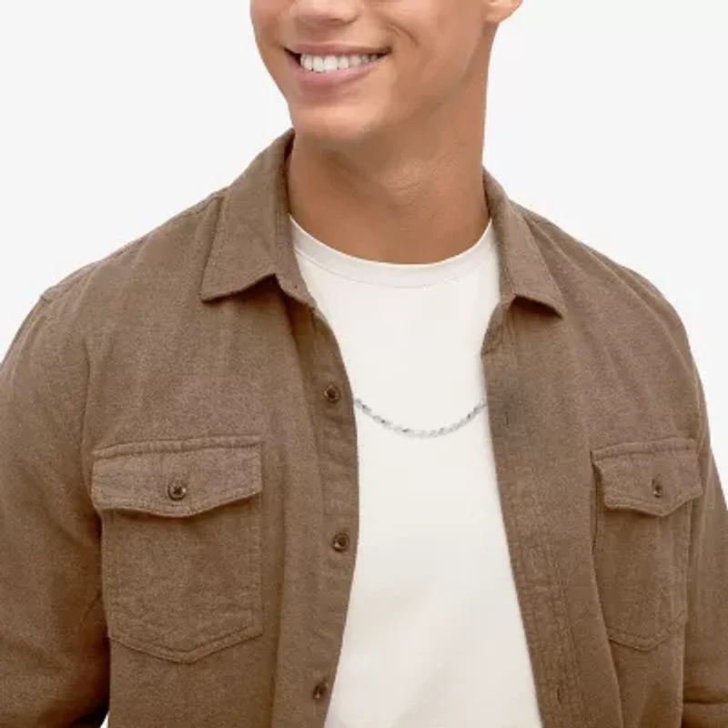 Made in Italy Mens Sterling Silver 24 Inch Rope Chain Necklace