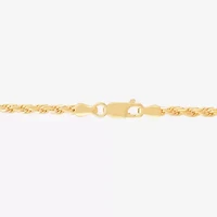Made in Italy Womens 24K Gold Over Silver 18 Inch Rope Chain Necklace