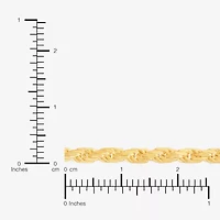 Made in Italy Womens 24K Gold Over Silver 18 Inch Rope Chain Necklace
