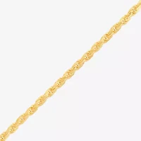 Made in Italy Womens 24K Gold Over Silver 18 Inch Rope Chain Necklace