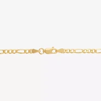 Made in Italy Womens 24K Gold Over Silver Inch Figaro Chain Necklace