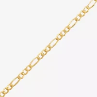 Made in Italy Womens 24K Gold Over Silver Inch Figaro Chain Necklace
