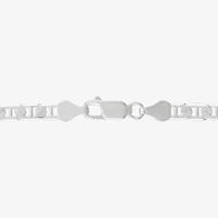 Made in Italy Womens Sterling Silver Inch Solid Chain Bracelet