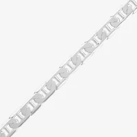 Made in Italy Womens Sterling Silver Inch Solid Chain Bracelet