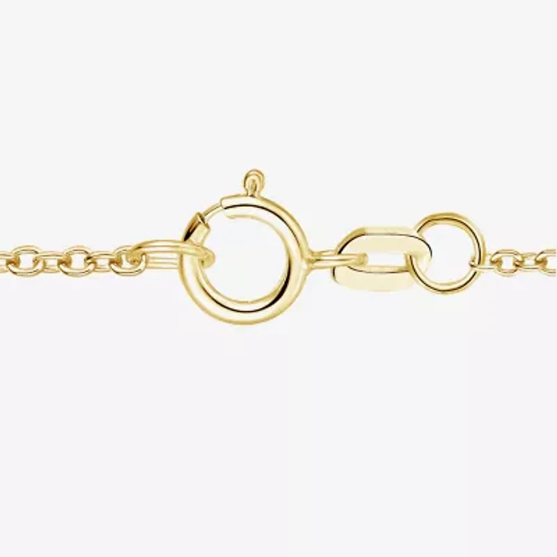 (G-H / Vs2-Si1) Womens 1/10 CT. T.W. Lab Grown White Diamond 14K Gold Over Silver Heart 18 Inch Pendant Necklace