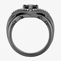 Enchanted Disney Fine Jewelry Maleficent(I, I2) Womens 1/6 CT. T.W. Genuine Black Onyx Sterling Silver Maleficent Cocktail Ring