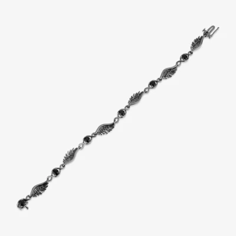 Enchanted Disney Fine Jewelry Maleficent Womens Sterling Silver Maleficent Link Bracelet