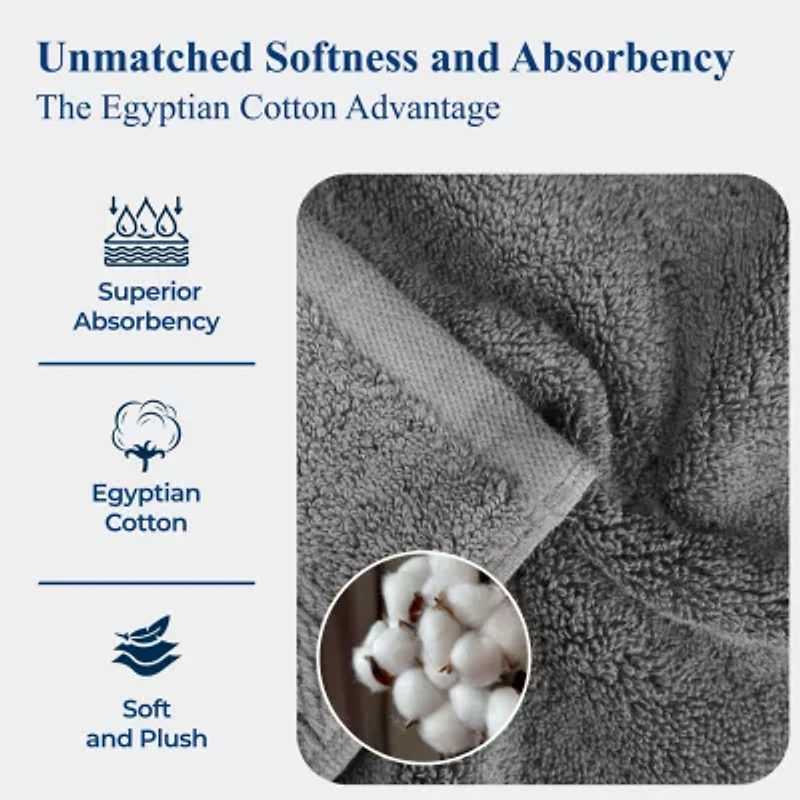 SUPERIOR® Madison Collection | Plush Egyptian Cotton 6-pc. Quick Dry Washcloth