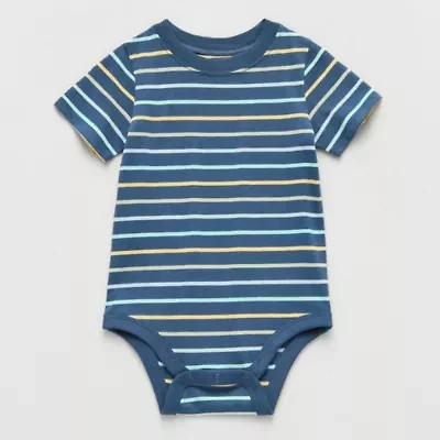 Okie Dokie Baby Boys Round Neck Short Sleeve Bodysuit
