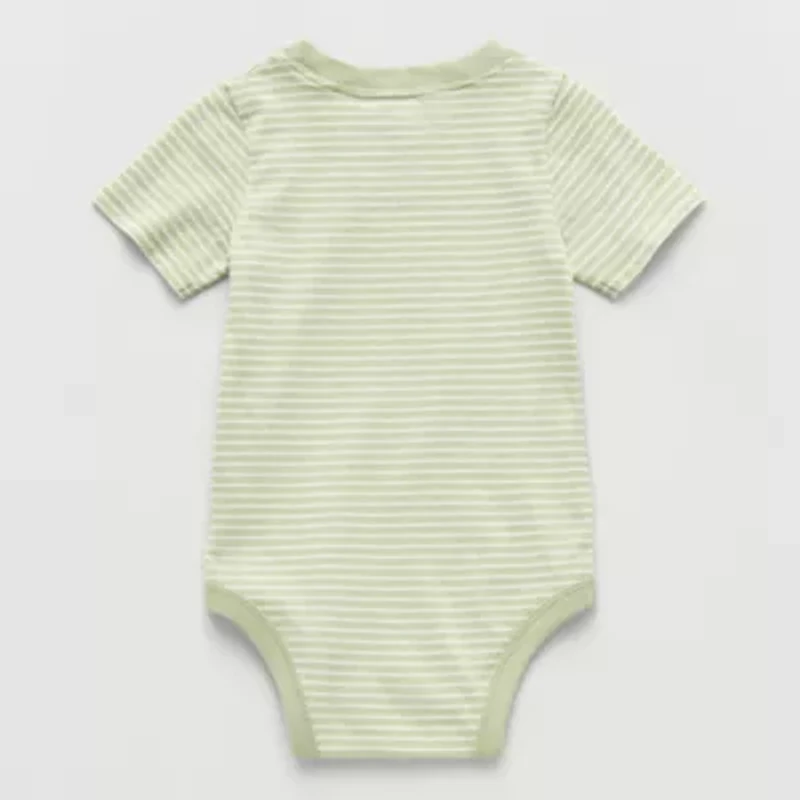 Okie Dokie Baby Boys Round Neck Short Sleeve Bodysuit