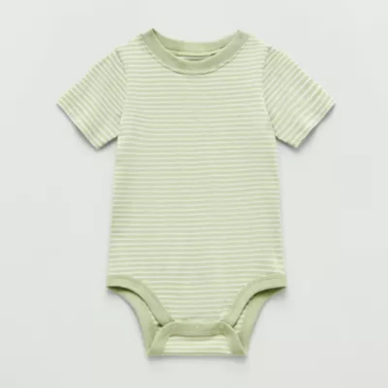 Okie Dokie Baby Boys Round Neck Short Sleeve Bodysuit