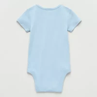 Okie Dokie Baby Boys Round Neck Short Sleeve Rib Bodysuit
