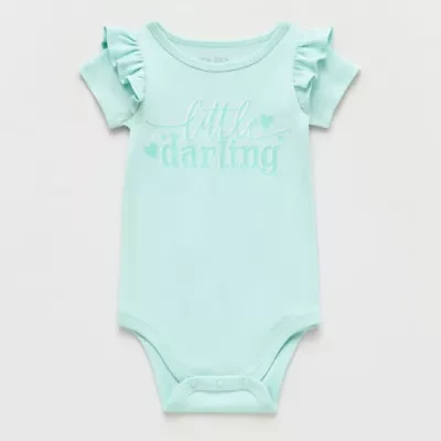 Okie Dokie Baby Round Neck Short Sleeve Rib Bodysuit