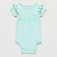 Okie Dokie Baby Round Neck Short Sleeve Rib Bodysuit