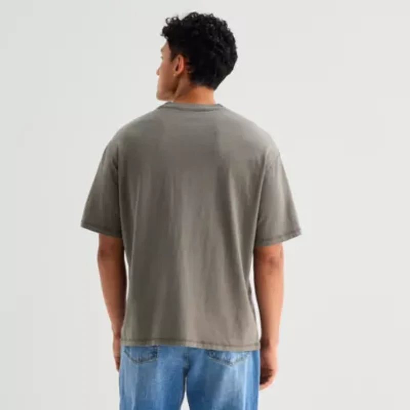 Arizona Mens Crew Neck Short Sleeve Relaxed Fit Graphic T-Shirt