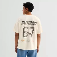 Arizona Mens Crew Neck Short Sleeve Relaxed Fit Graphic T-Shirt