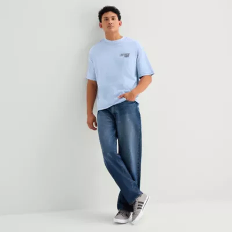 Arizona Mens Crew Neck Short Sleeve Relaxed Fit Graphic T-Shirt