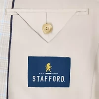 Stafford Mens Plaid Classic Fit Sport Coat