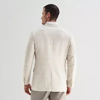 Stafford Mens Plaid Classic Fit Sport Coat