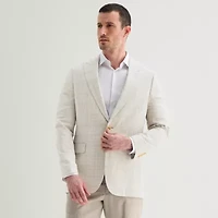 Stafford Mens Plaid Classic Fit Sport Coat