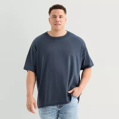 Arizona Mens Crew Neck Short Sleeve Boxy Fit Big and Tall Graphic T-Shirt