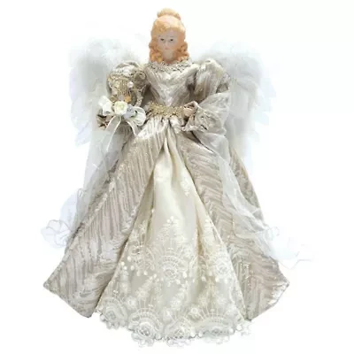 16" Silver Elegant Angel Tree Topper