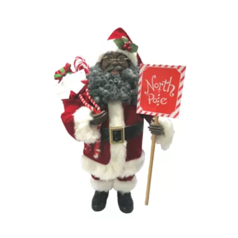 Hand Painted 15" North Pole Santa