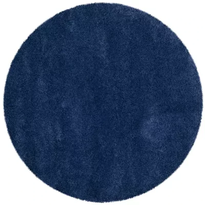 Safavieh Milan Collection Harper Solid Shag Indoor Round Area Rug