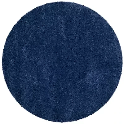 Safavieh Milan Collection Harper Solid Shag Indoor Round Area Rug